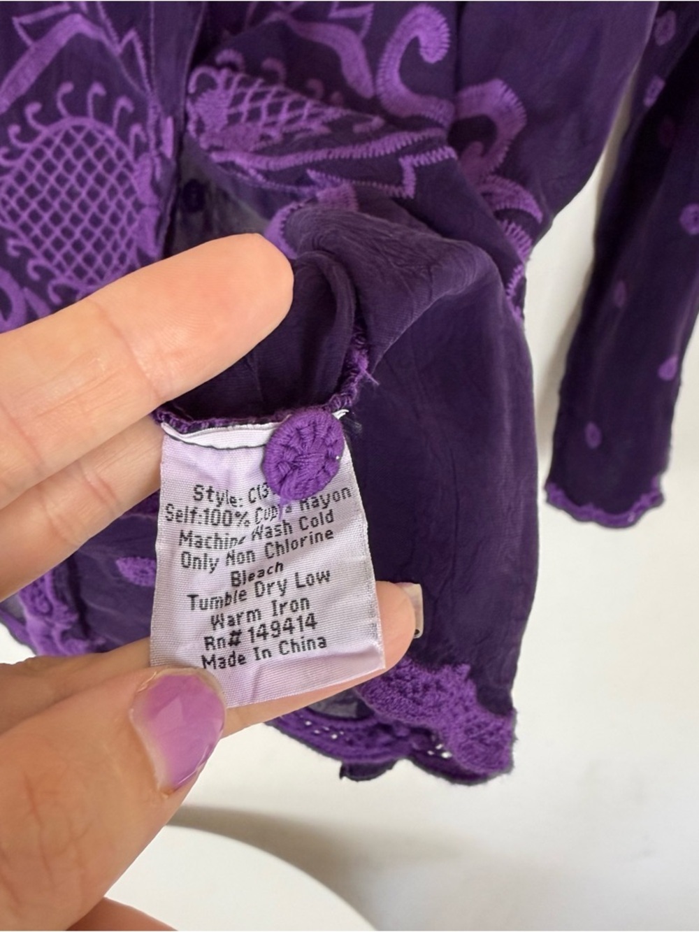 JOHNNY WAS runswick lenny button down shirt in grape - Picture 8 of 9